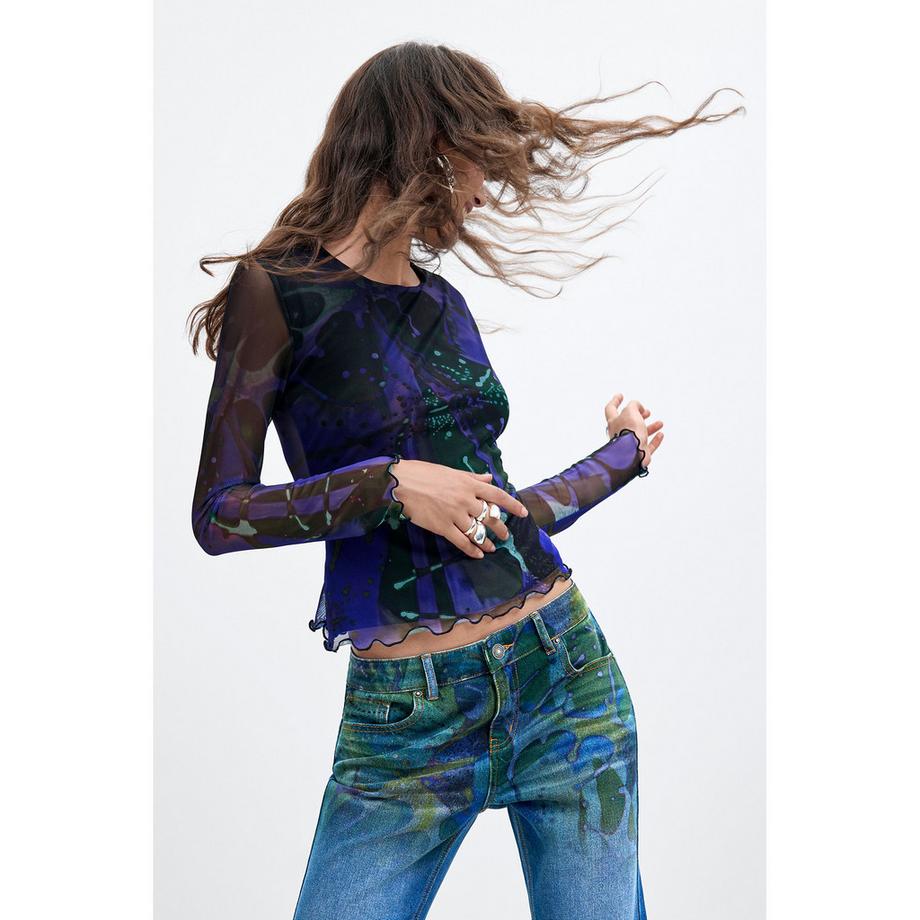 Desigual Jeans évasées imprimées  