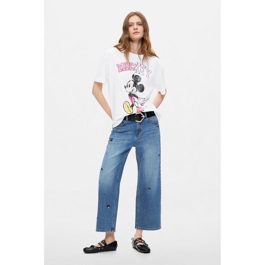 Desigual Jeans larges avec broderie de personnages  