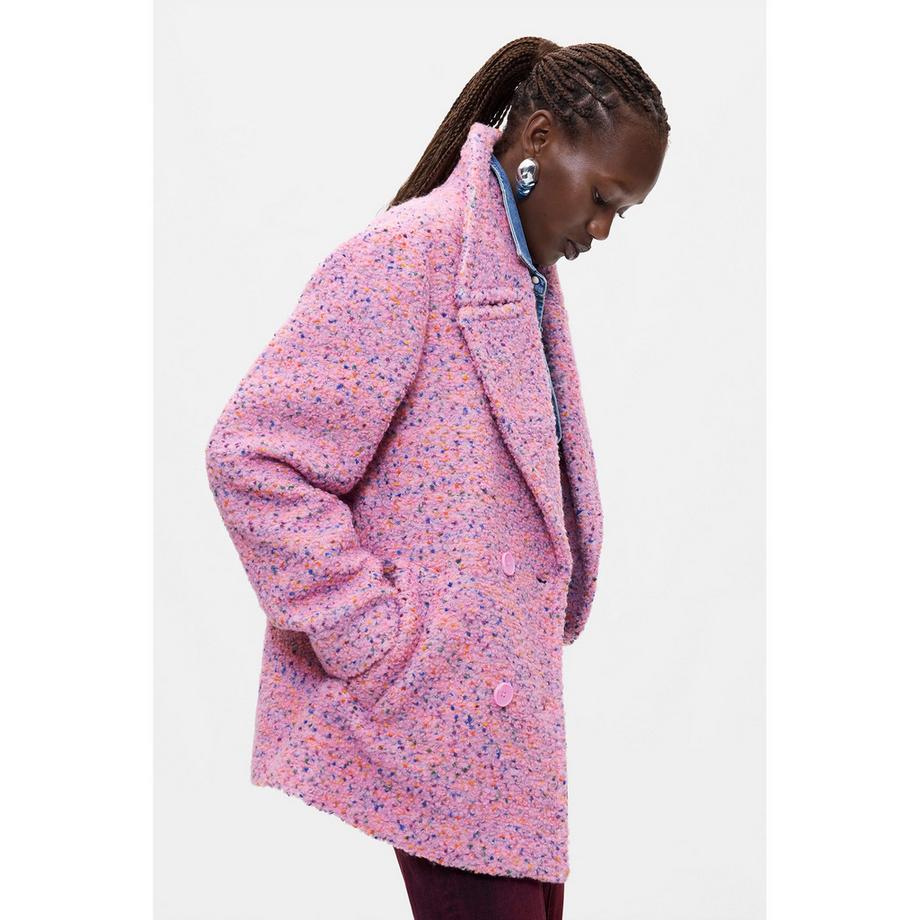Desigual Veste en tweed à col cranté  