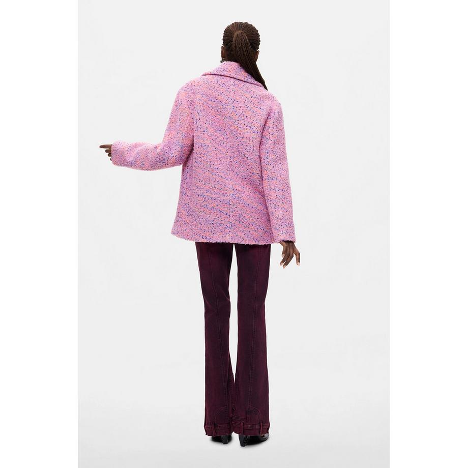 Desigual Veste en tweed à col cranté  