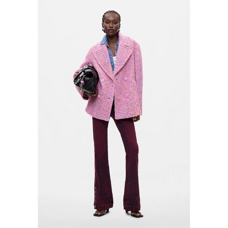 Desigual Veste en tweed à col cranté  