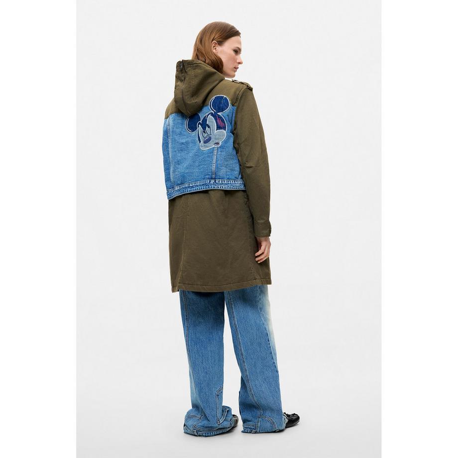 Desigual Giacca con cappuccio e patch Mickey  