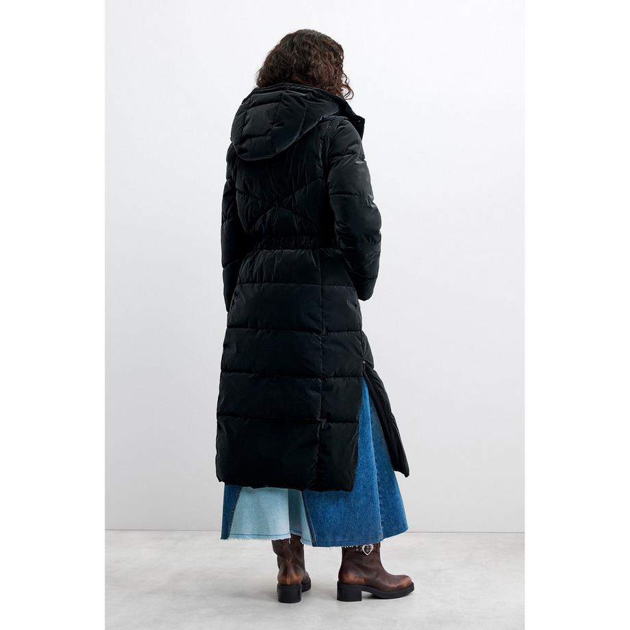 Desigual Veste longue doudoune avec capuche et ceinture  