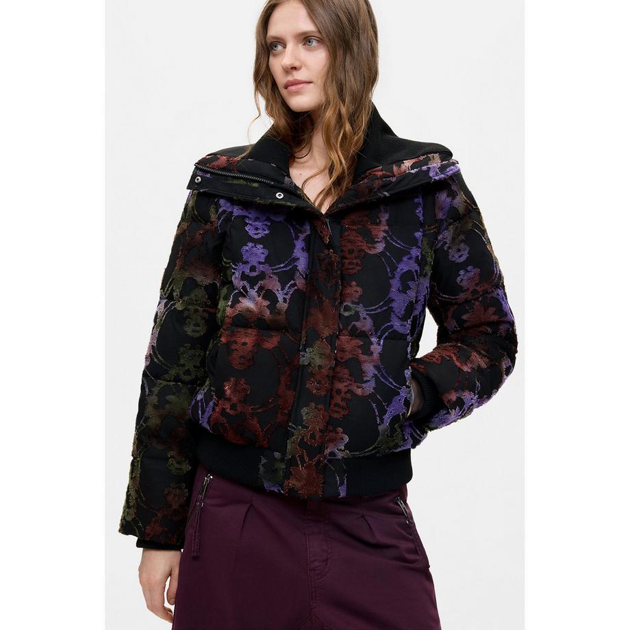 Desigual Giacca imbottita con stampa floreale  