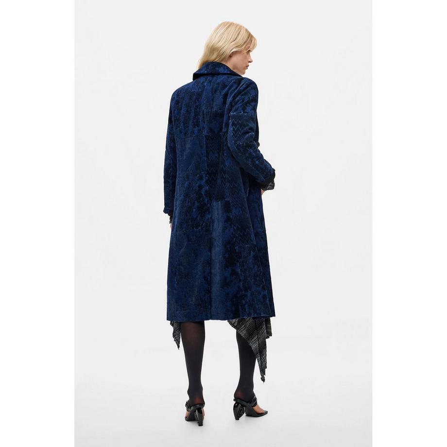 Desigual Cappotto in velluto con design patchwork  