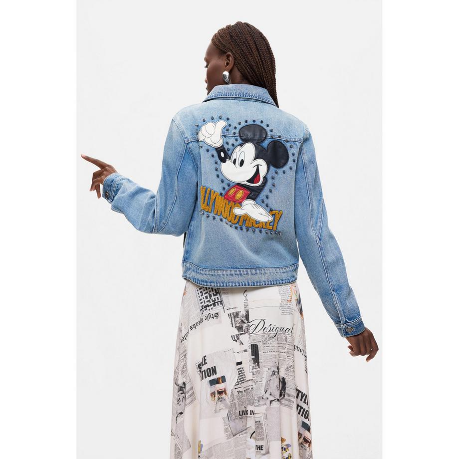 Desigual Veste en jean avec appliqué Mickey  