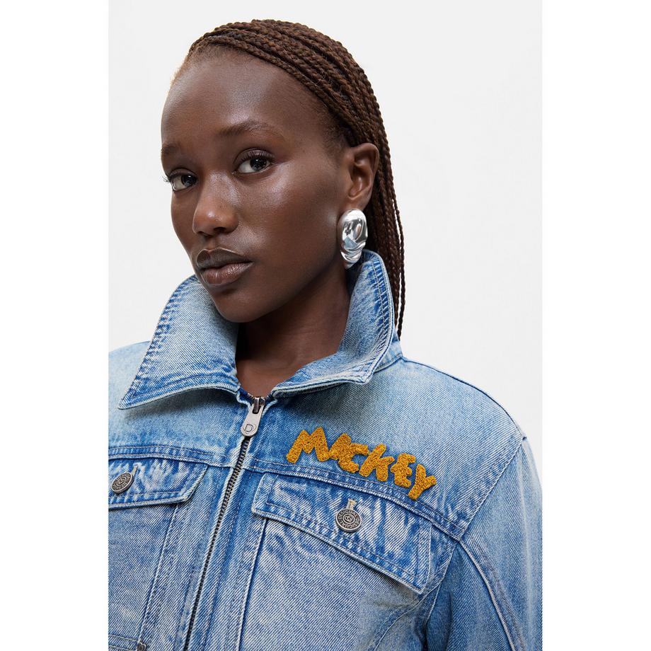 Desigual Veste en jean avec appliqué Mickey  