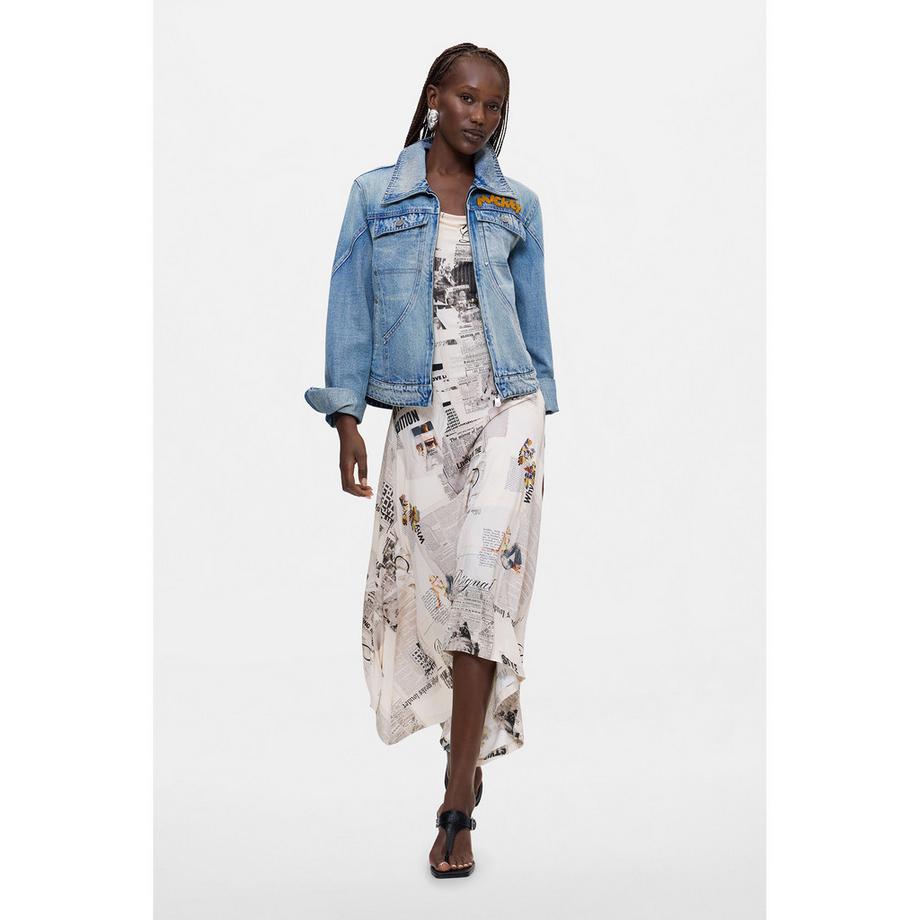Desigual Veste en jean avec appliqué Mickey  