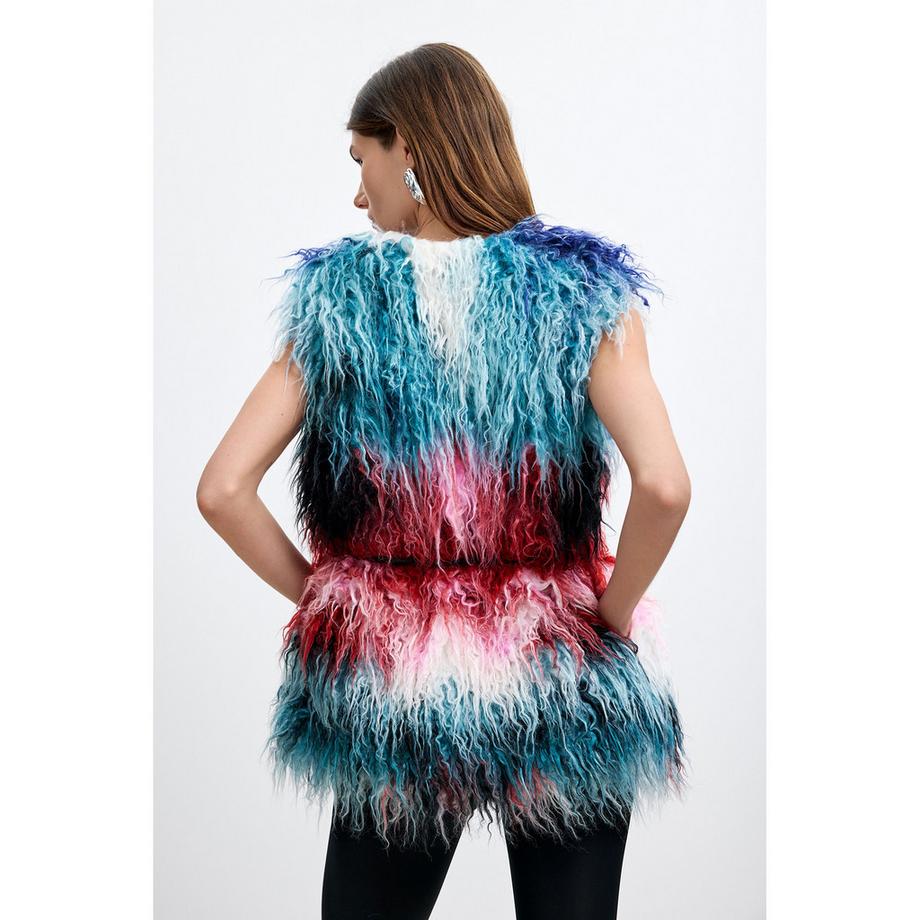 Desigual Gilet in pelliccia sintetica colorata  