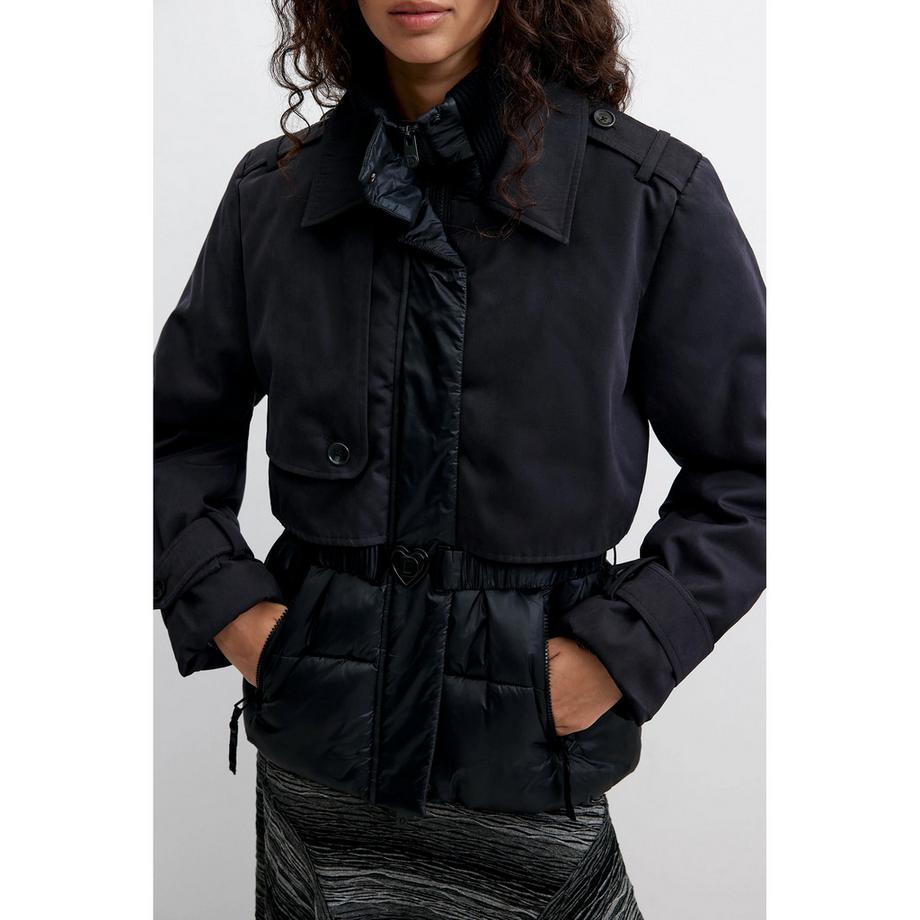 Desigual Veste doudoune avec ceinture à la taille  