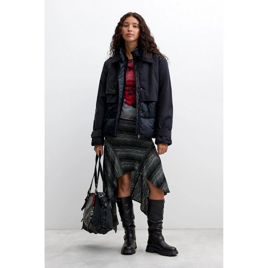 Desigual Veste doudoune avec ceinture à la taille  