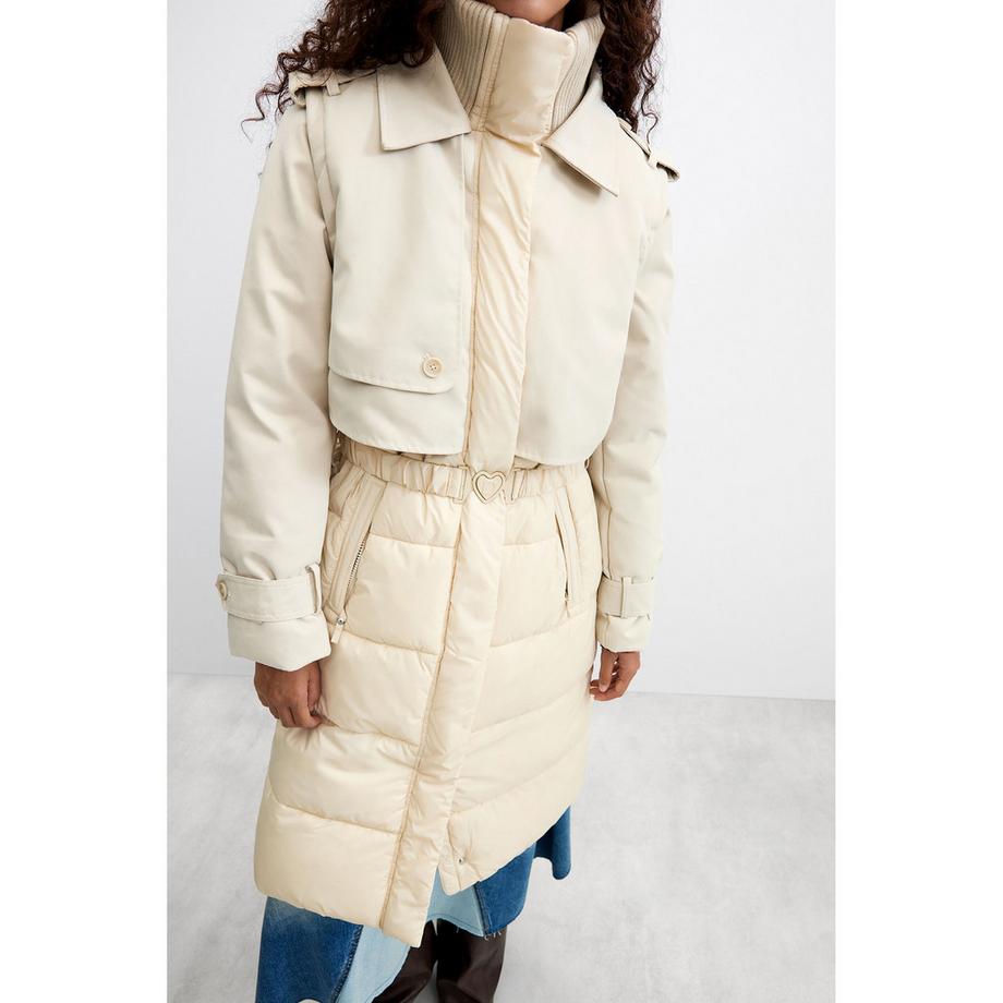Desigual Veste longue rembourrée avec ceinture à la taille  