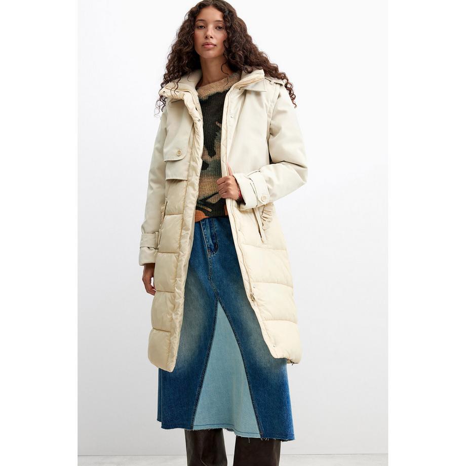 Desigual Veste longue rembourrée avec ceinture à la taille  