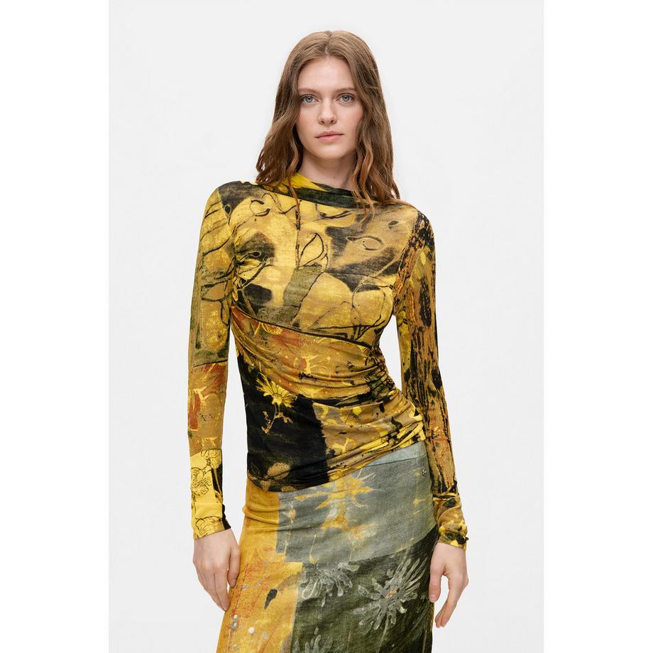 Desigual Gonna lunga con stampa floreale astratta  