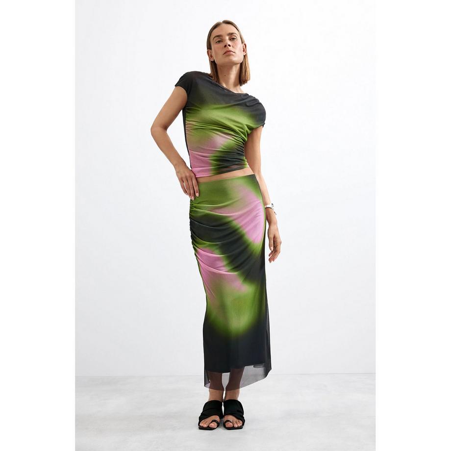 Desigual Gonna Midi Tie-Dye  