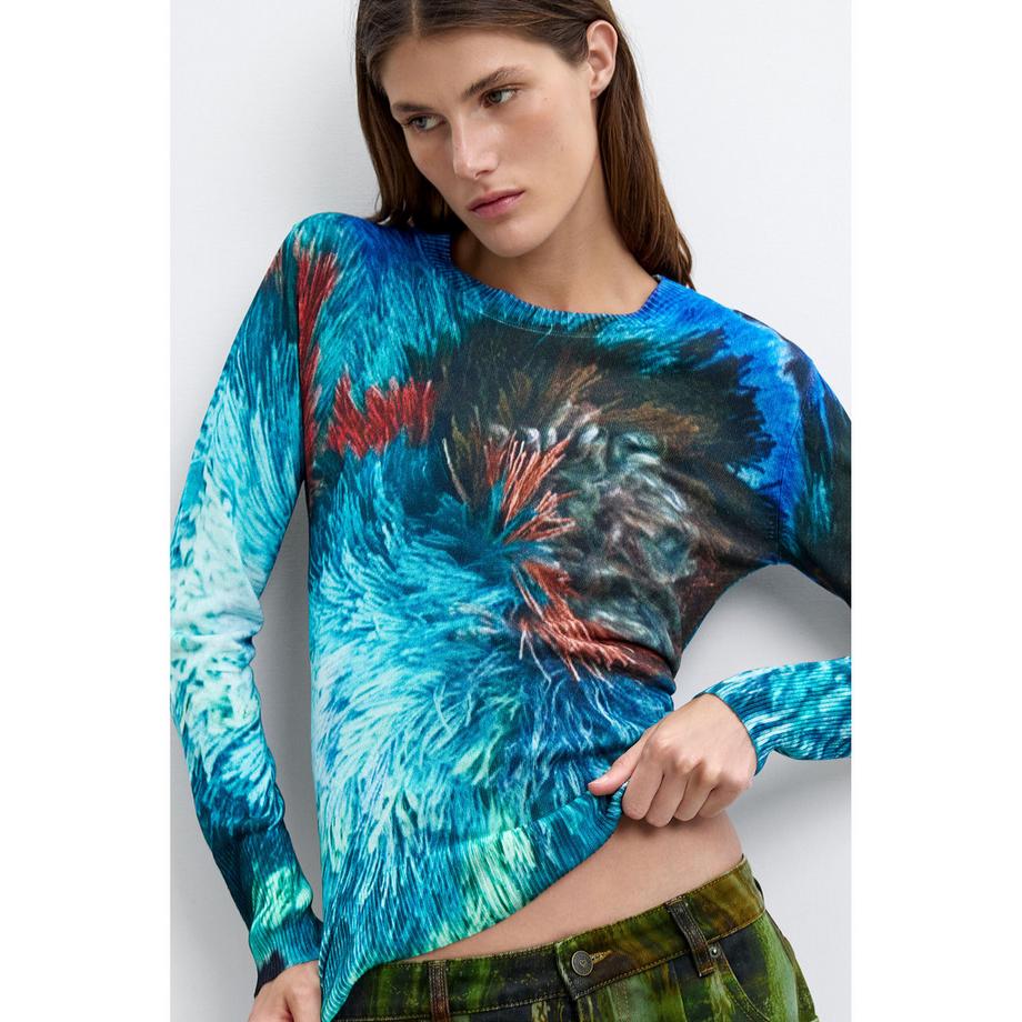 Desigual Pull à manches longues imprimé  