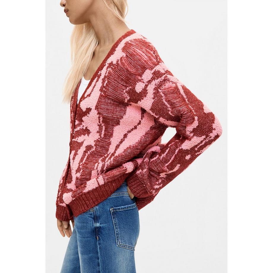 Desigual Cardigan à col en V et motif  