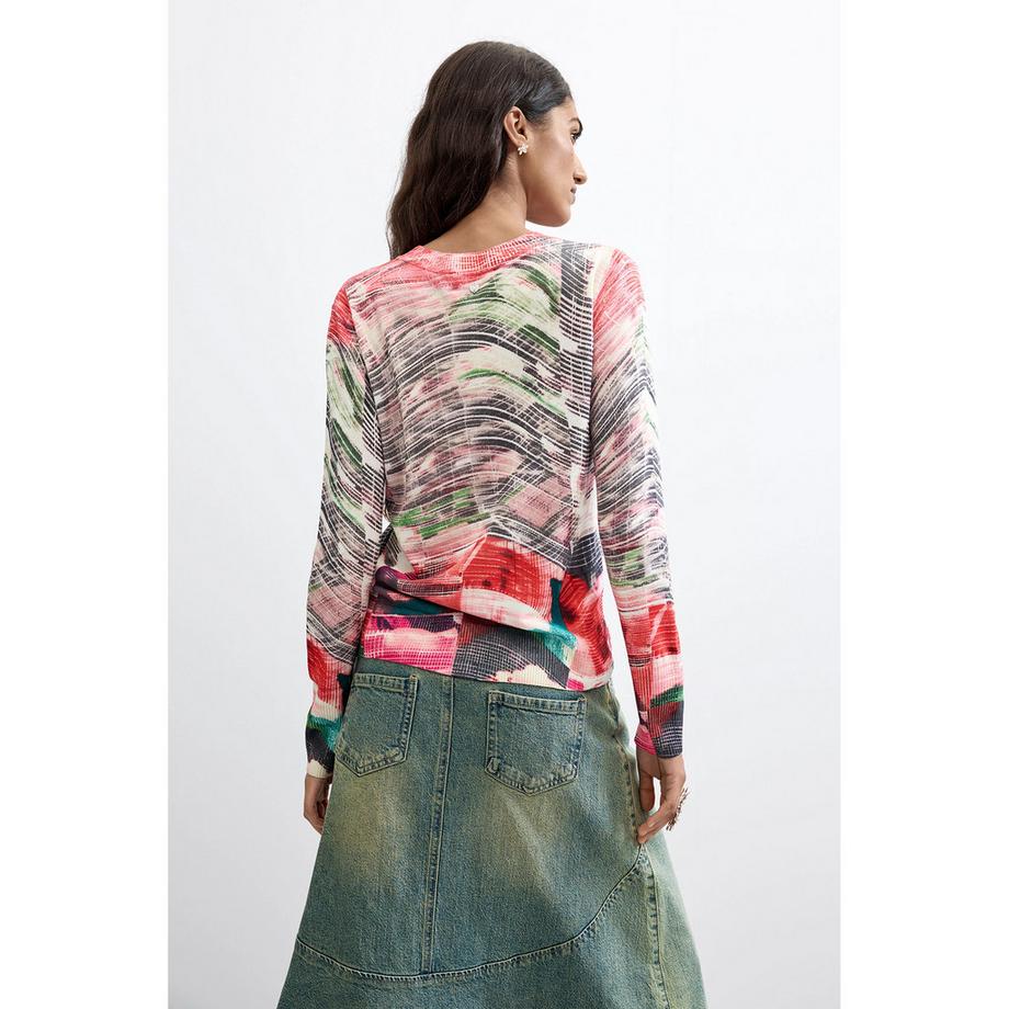 Desigual Maglione a Maniche Lunghe Fantasia  
