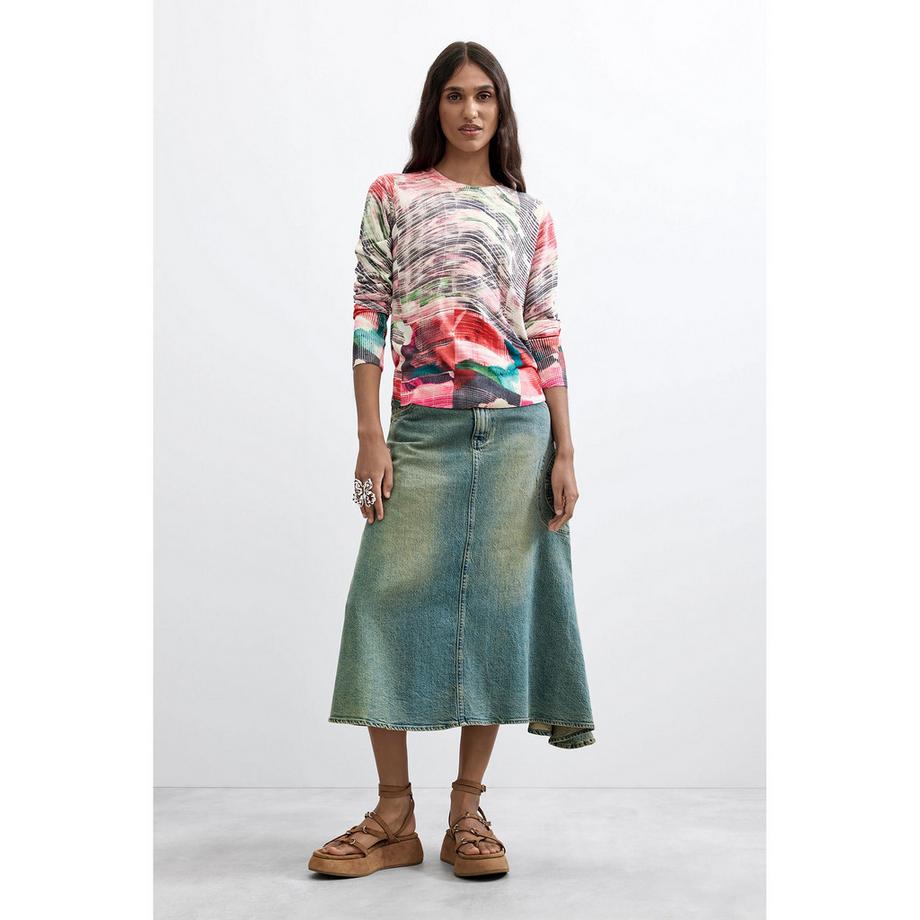 Desigual Maglione a Maniche Lunghe Fantasia  