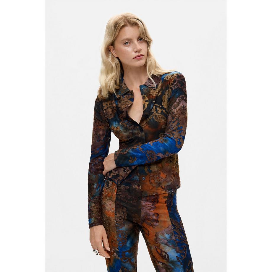 Desigual Pantalon imprimé évasé  