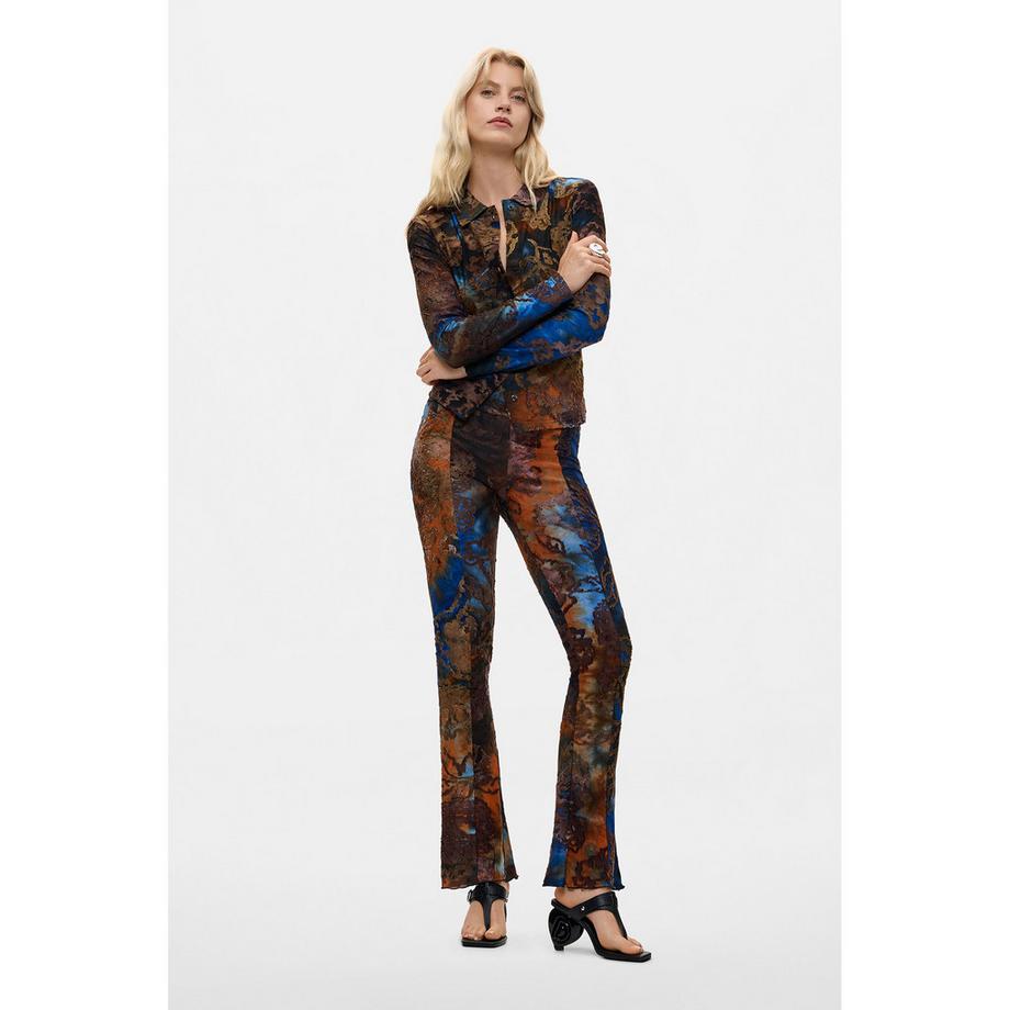 Desigual Pantalon imprimé évasé  
