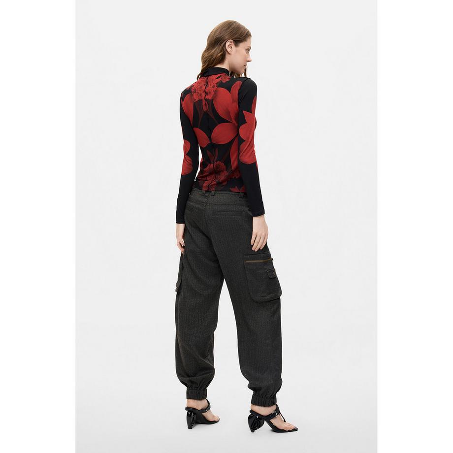 Desigual Pantaloni cargo con polsini elasticizzati  