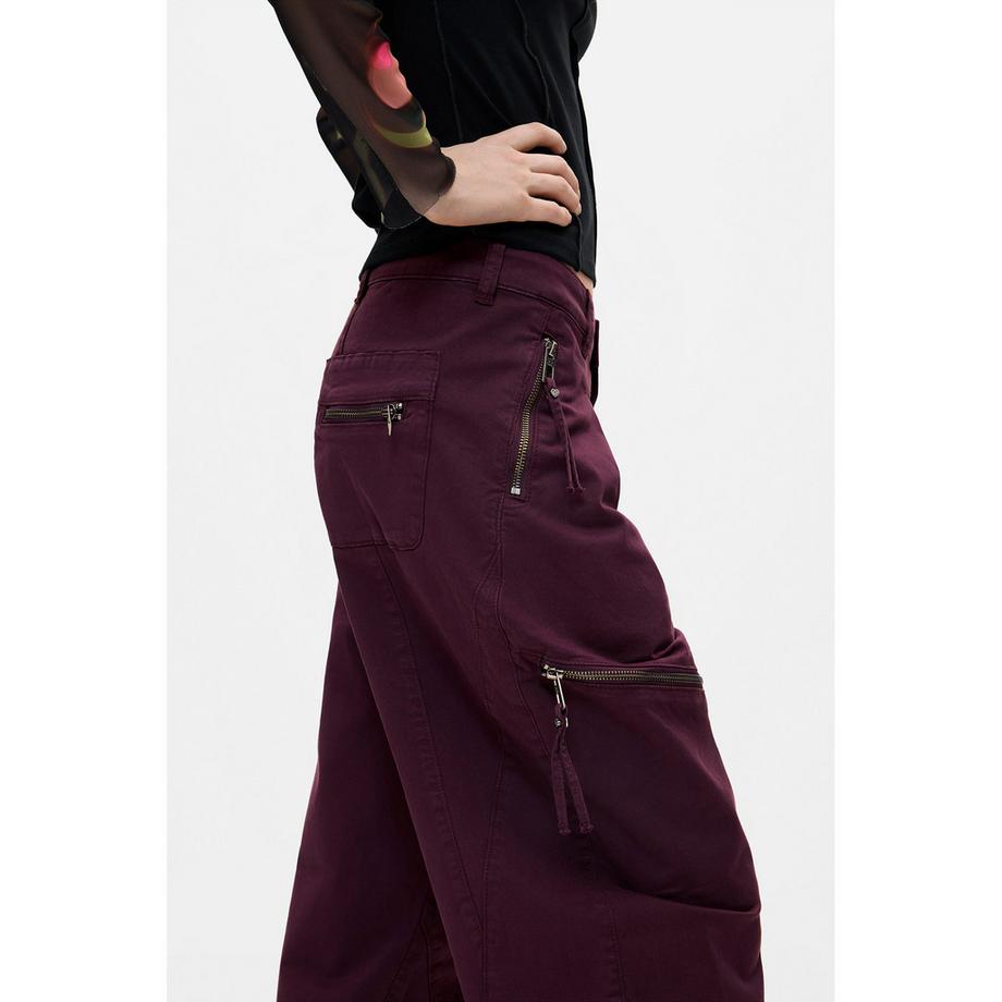 Desigual Pantaloni cargo con tasche a zip  