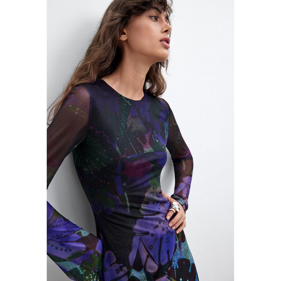 Desigual Langarm Print Kleid  