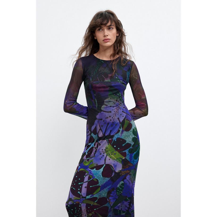 Desigual Langarm Print Kleid  