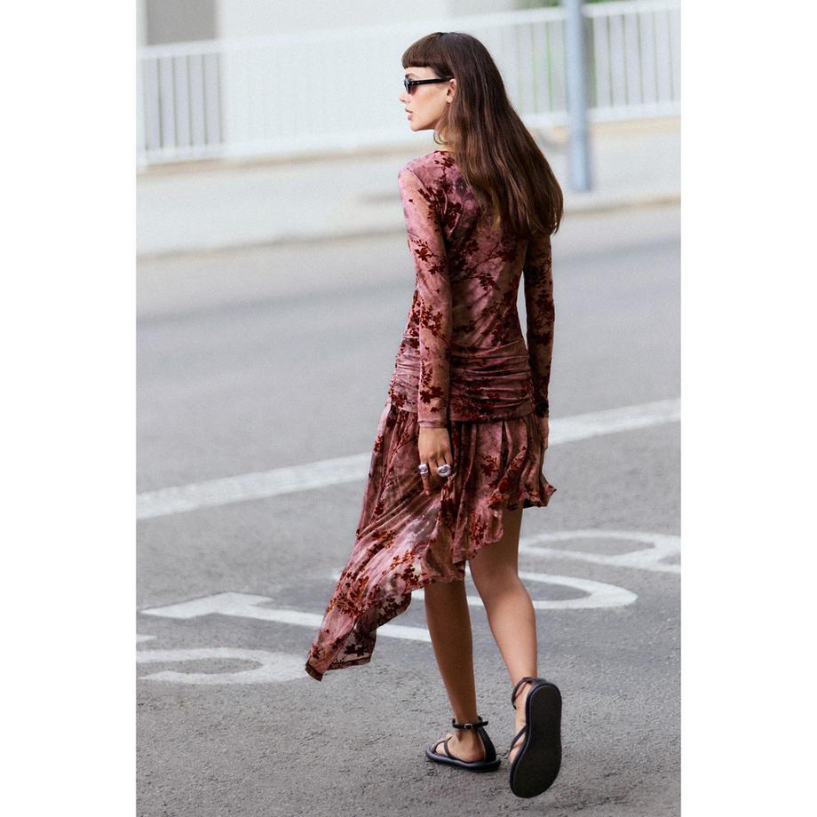 Desigual Robe à Manches Longues Imprimé Floral  