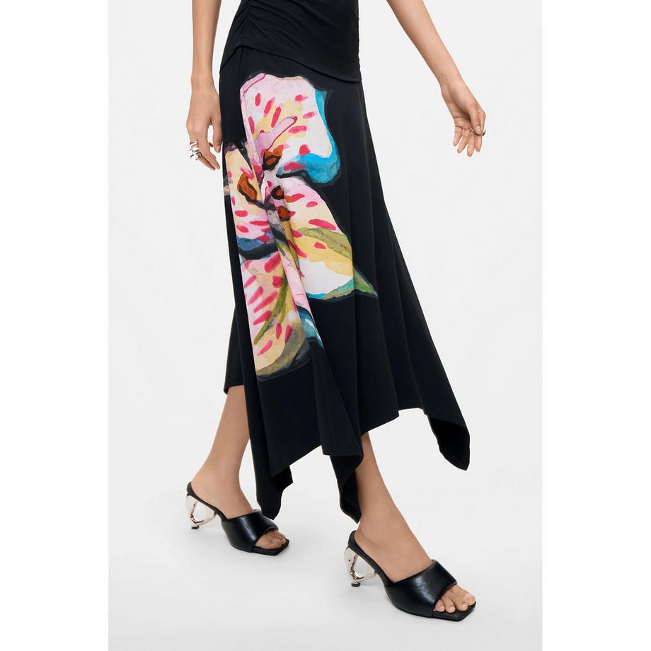 Desigual Robe à imprimé floral et ourlet asymétrique  
