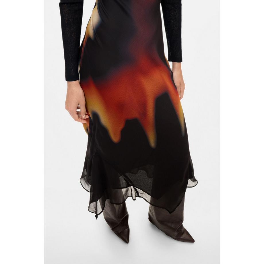 Desigual Flammenmuster Langarmkleid  