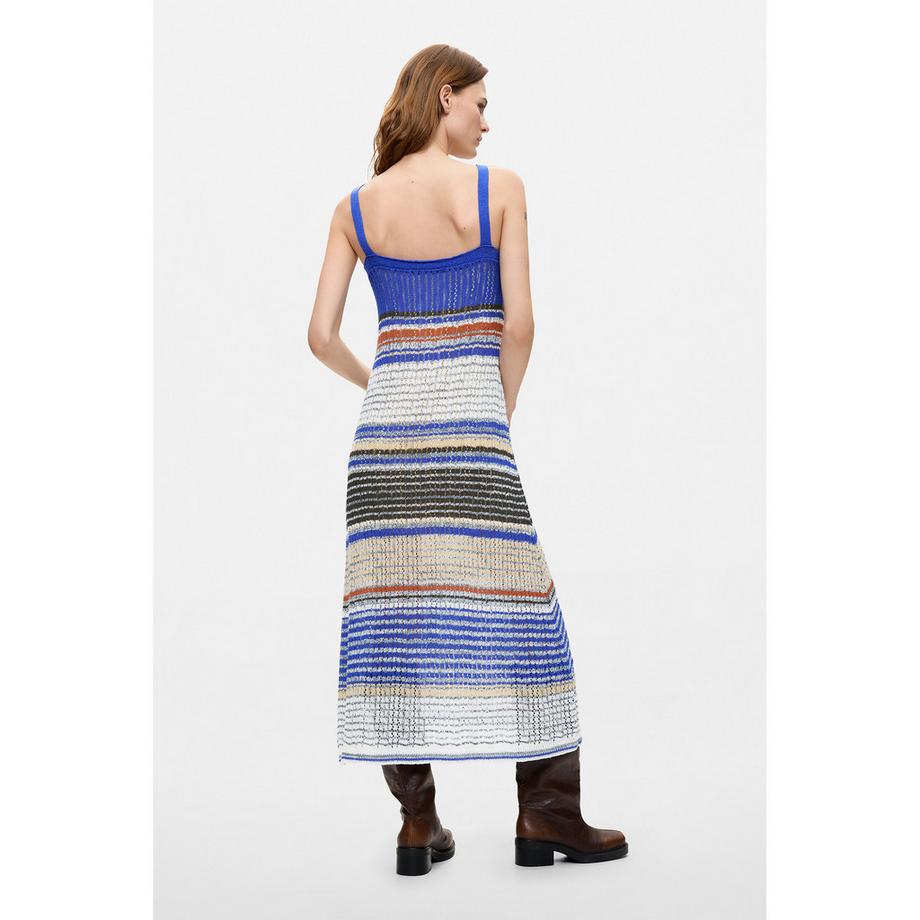 Desigual Gestreiftes Strick Maxikleid  