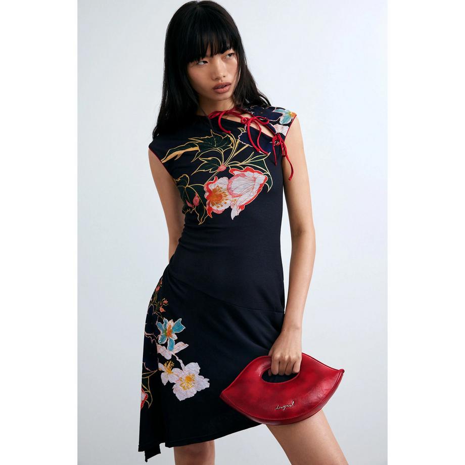 Desigual Abito stampa floreale orlo asimmetrico  
