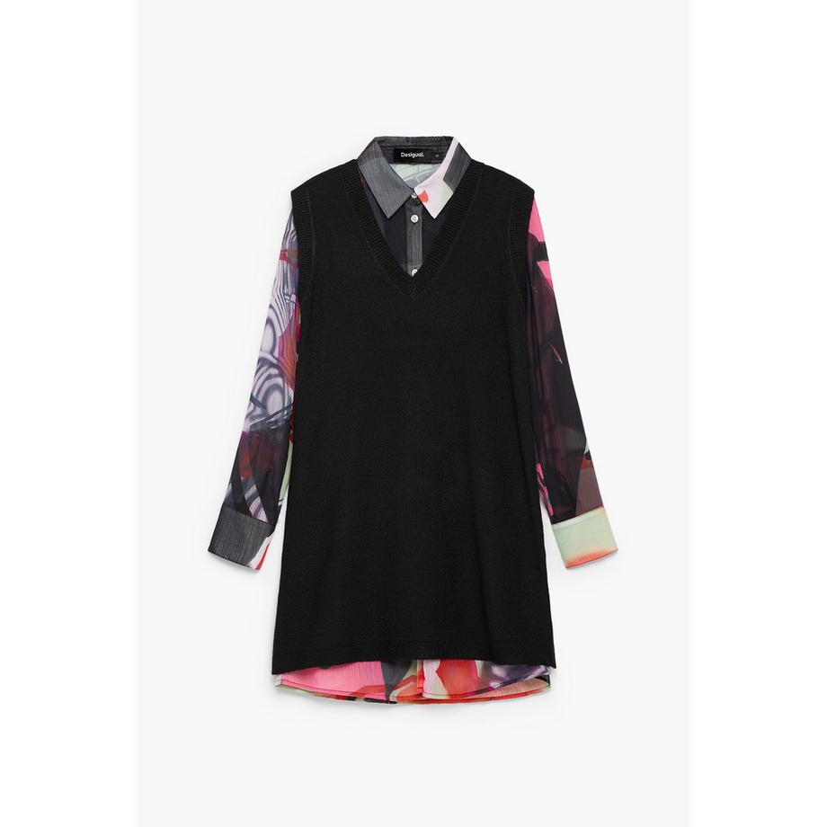 Desigual Robe à imprimé superposé  