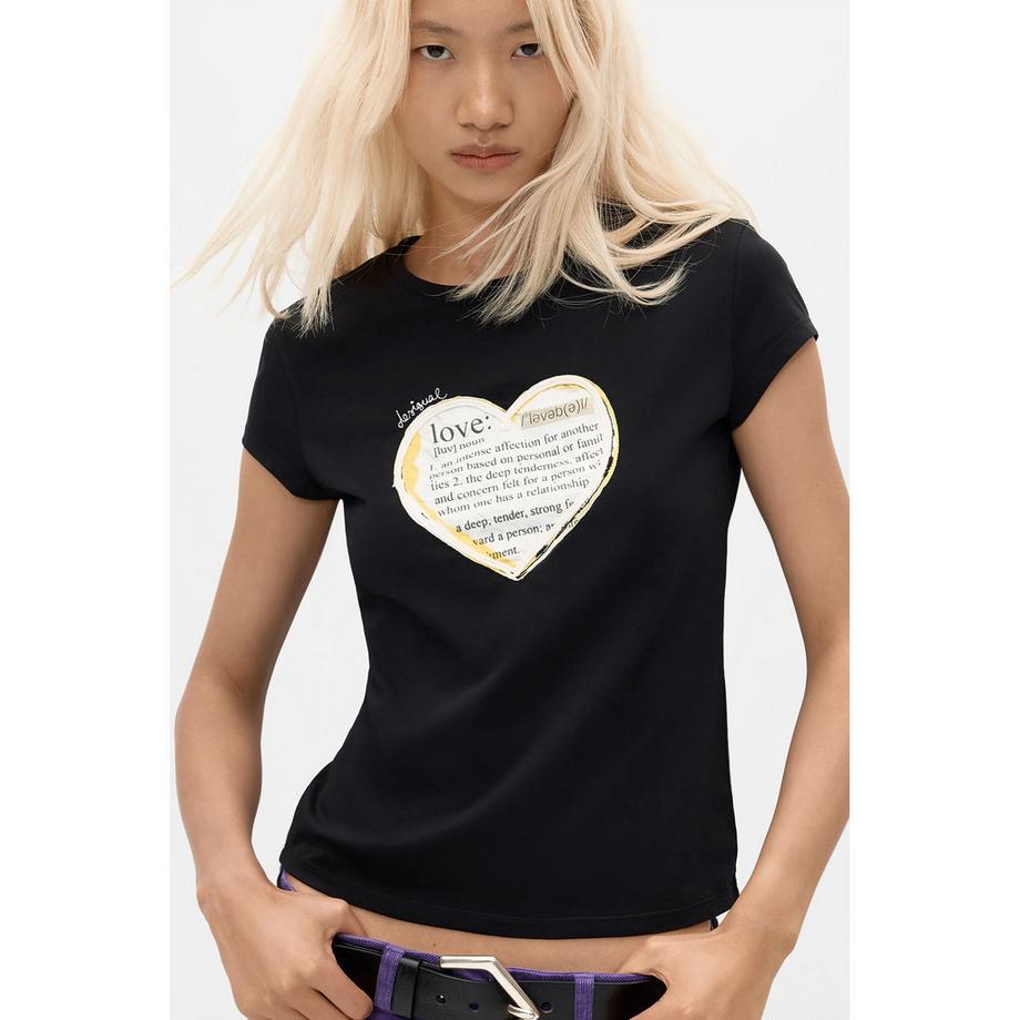 Desigual T-shirt con stampa a cuore  