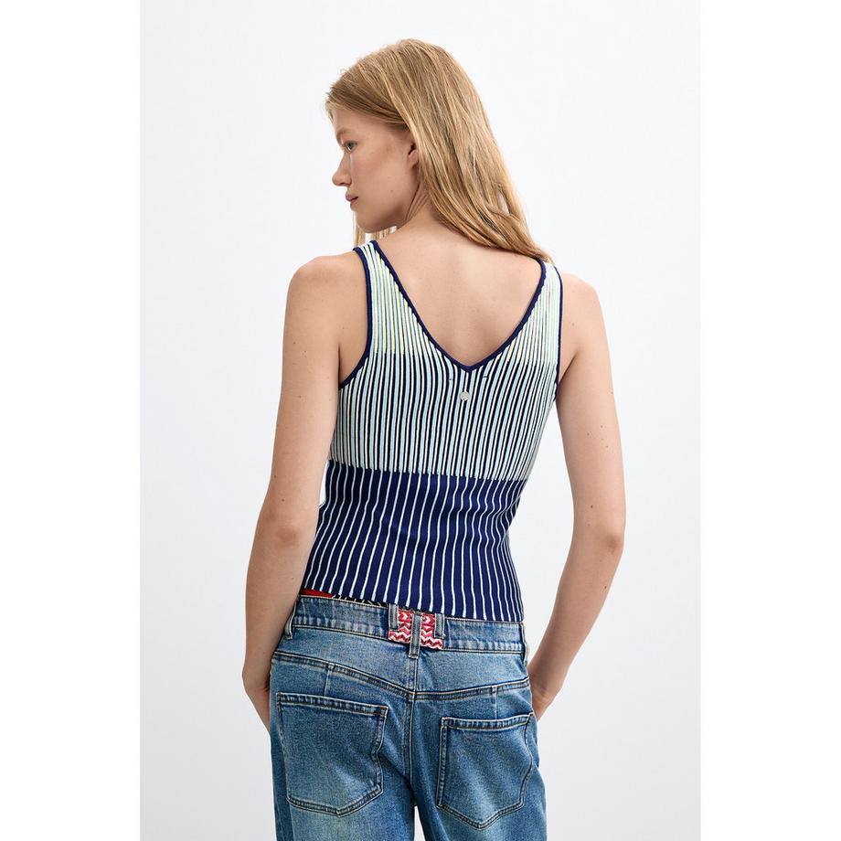 Desigual Débardeur rayé côtelé  