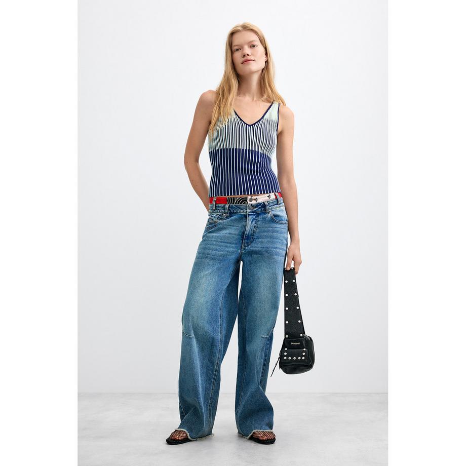 Desigual Débardeur rayé côtelé  