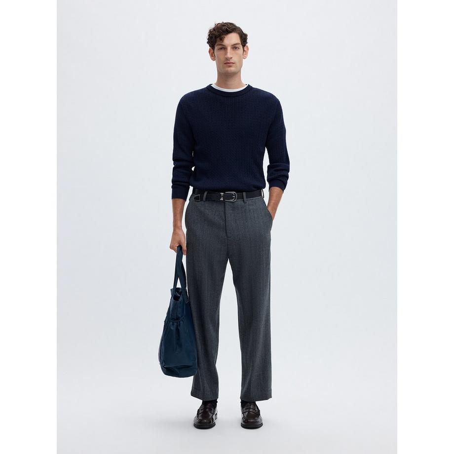 SELECTED Maglione a maglia intrecciata  