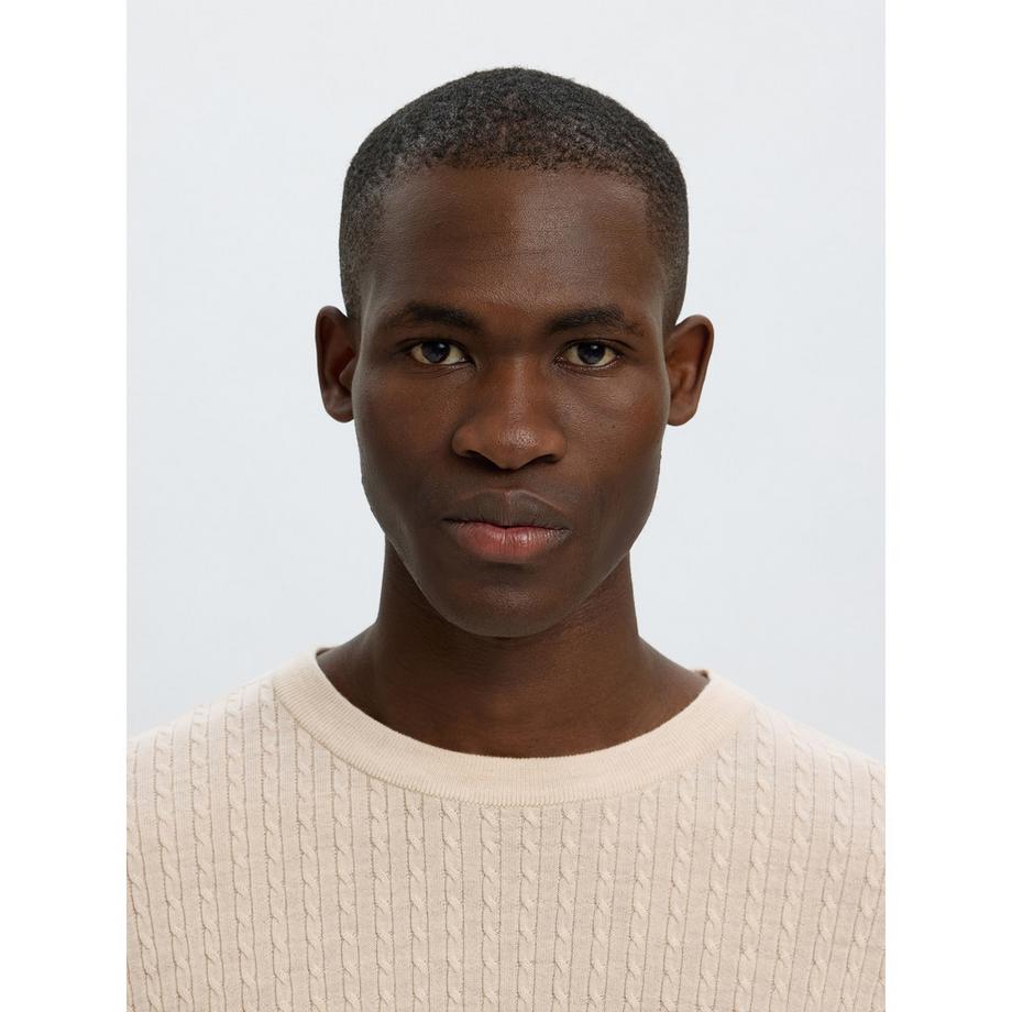 SELECTED Maglione a maglia intrecciata  