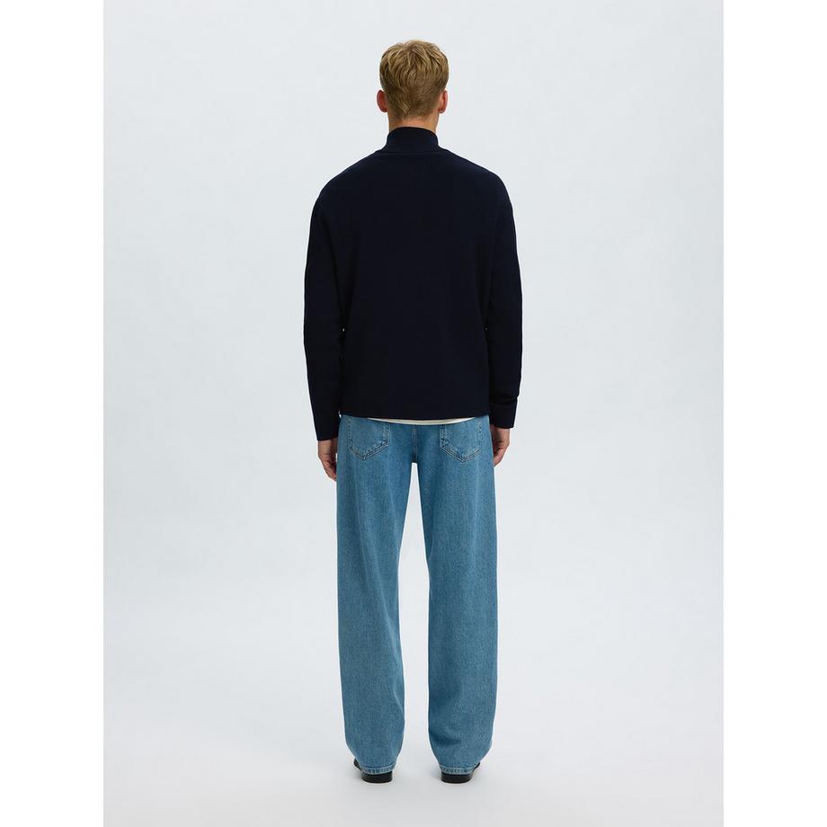 SELECTED Pullover con mezza cerniera  