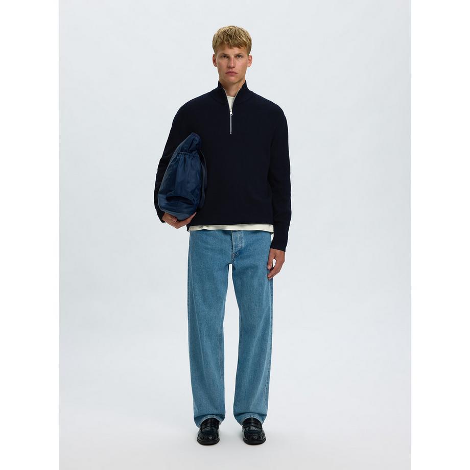 SELECTED Pullover con mezza cerniera  