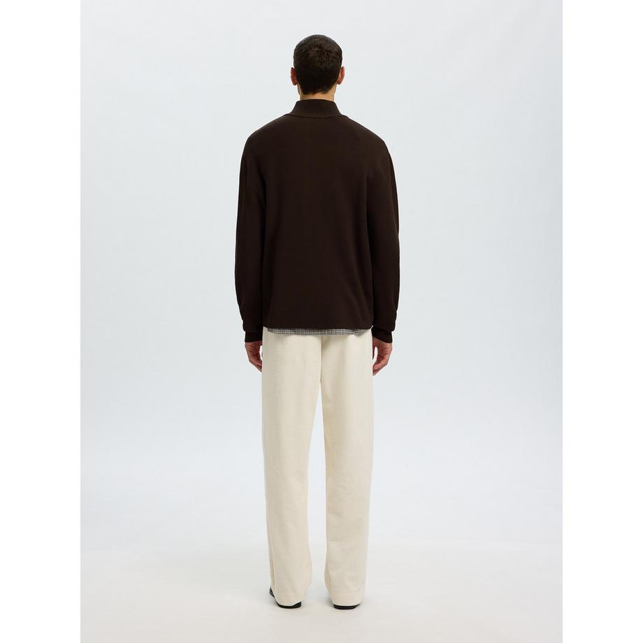 SELECTED Pullover con mezza cerniera  