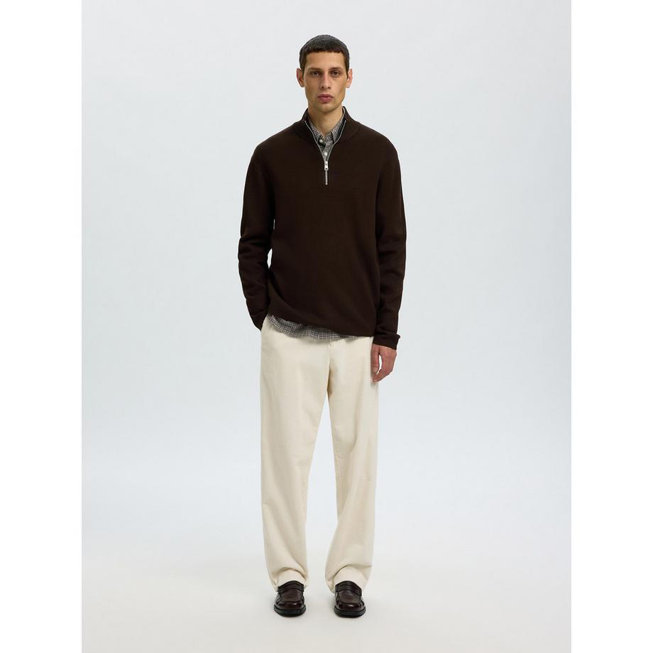 SELECTED Pullover con mezza cerniera  