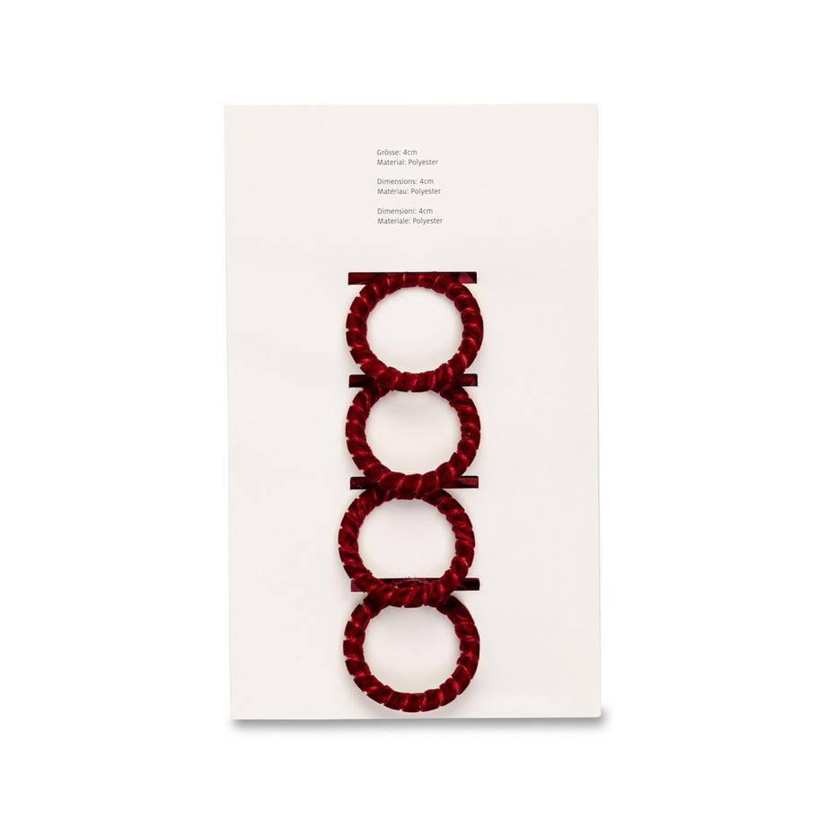 Manor Home Anelli portatovaglioli 4 pezzi Velvet 
