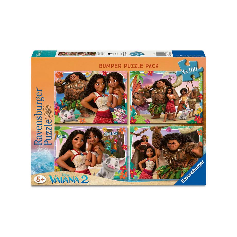 Puzzle Disney Vaiana 2, 4 x 100 pezzi
