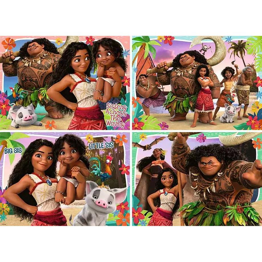 Ravensburger  Puzzle Disney Vaiana 2, 4 x 100 pezzi 