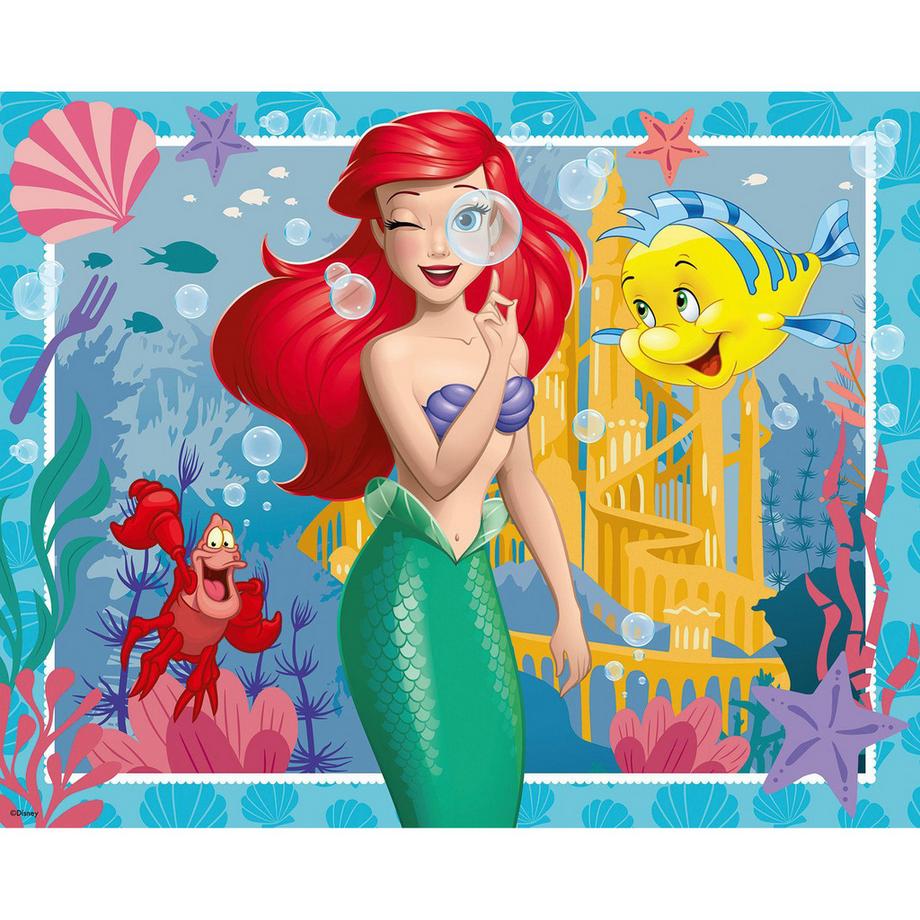 Ravensburger  Puzzle Disney Ariel in scatola sagomata, 48 pezzi 