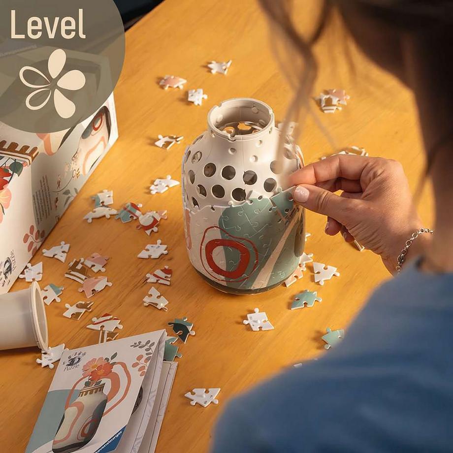 Ravensburger  3D Puzzle Vaso Organic Beige Ravensburger, 162 pezzi 