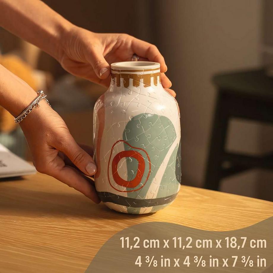 Ravensburger  3D Puzzle Vaso Organic Beige Ravensburger, 162 pezzi 